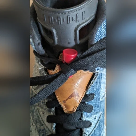 Nike Air Jordan 6 denim high tops Youth Size 6.5 - Picture 6 of 6